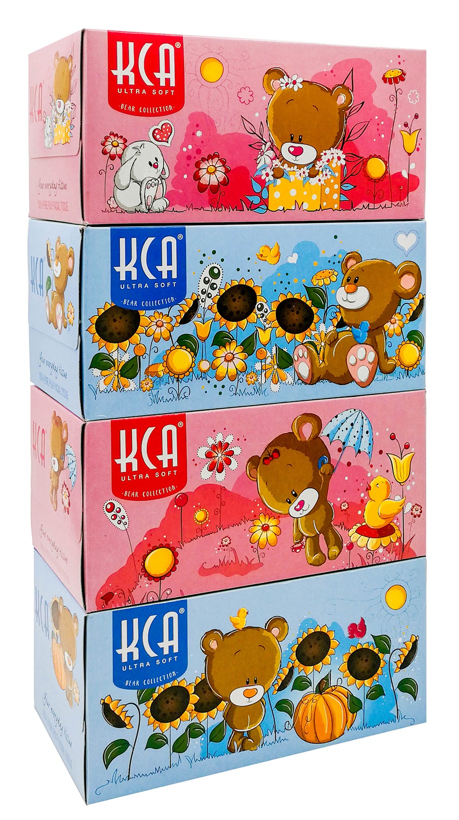 KCA - Baby Bear Box Tissue 4 Boxes x 170 Sheets